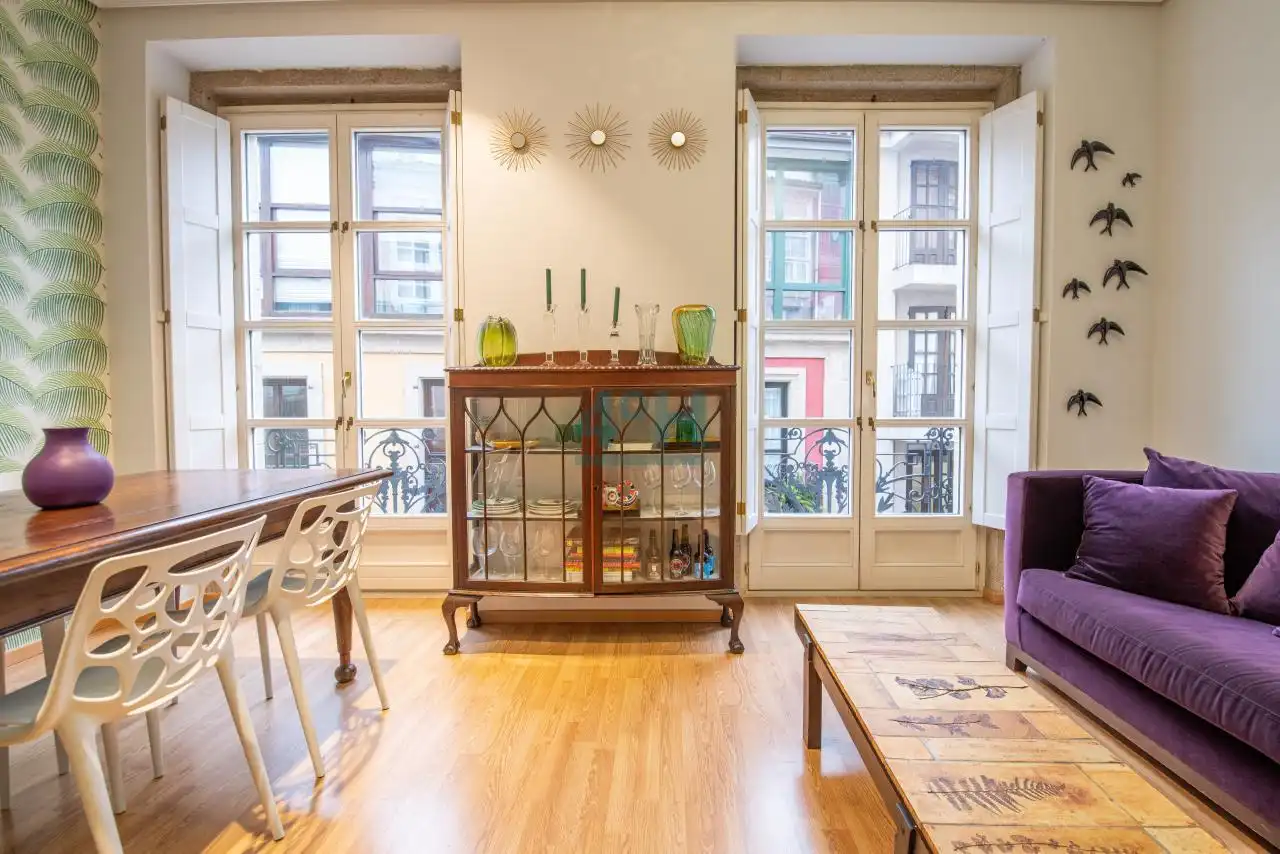 Living room of Apartments for rent in Ourense Capital   with Heating, Furnished and Balcony
