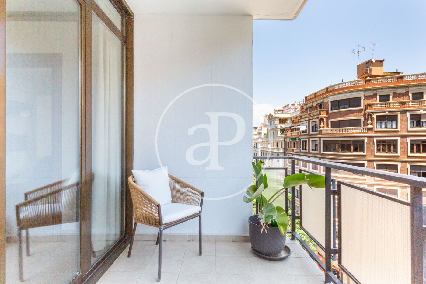 Balcony of Flat to rent in  Valencia Capital  with Heating, Terrace and Furnished