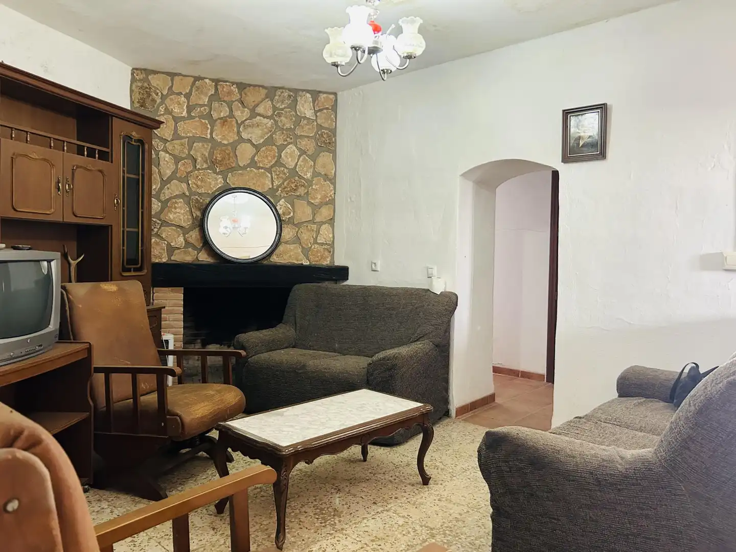 Sala d'estar de Casa adosada en venda en Las Navas de la Concepción