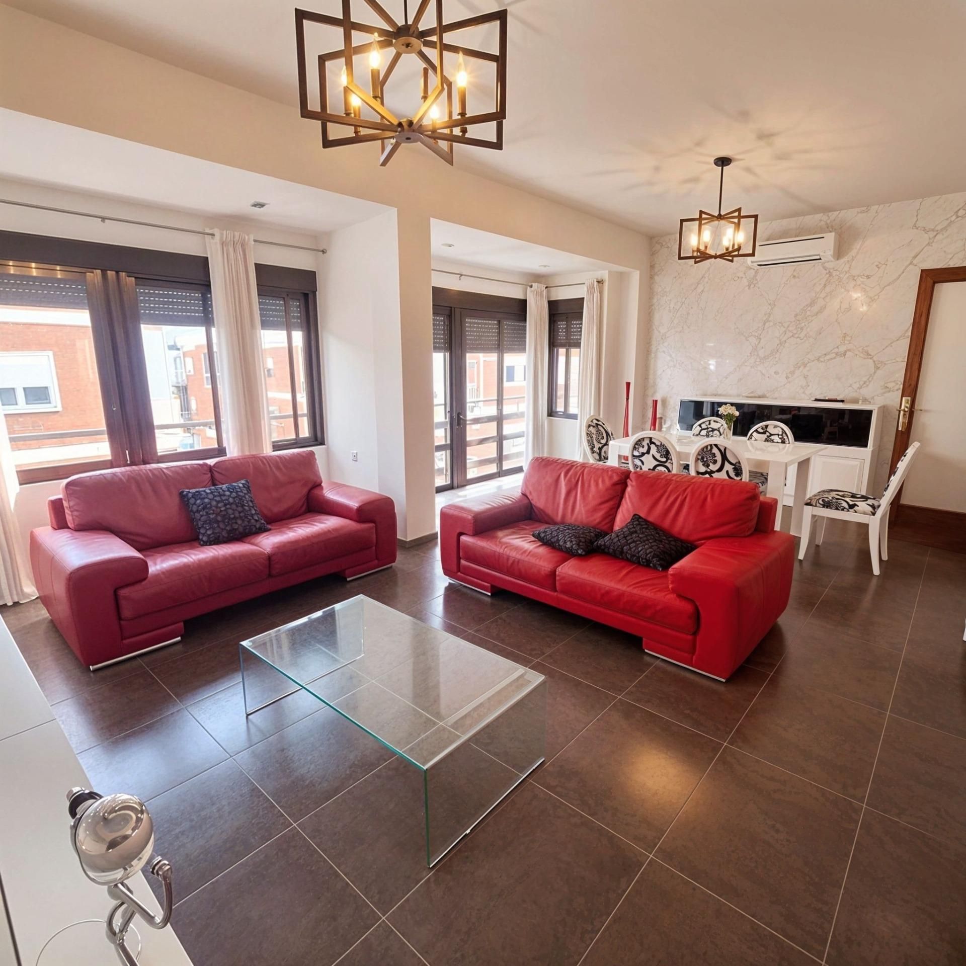 Living room of Flat to rent in Sueca  with Air Conditioner, Heating and Balcony