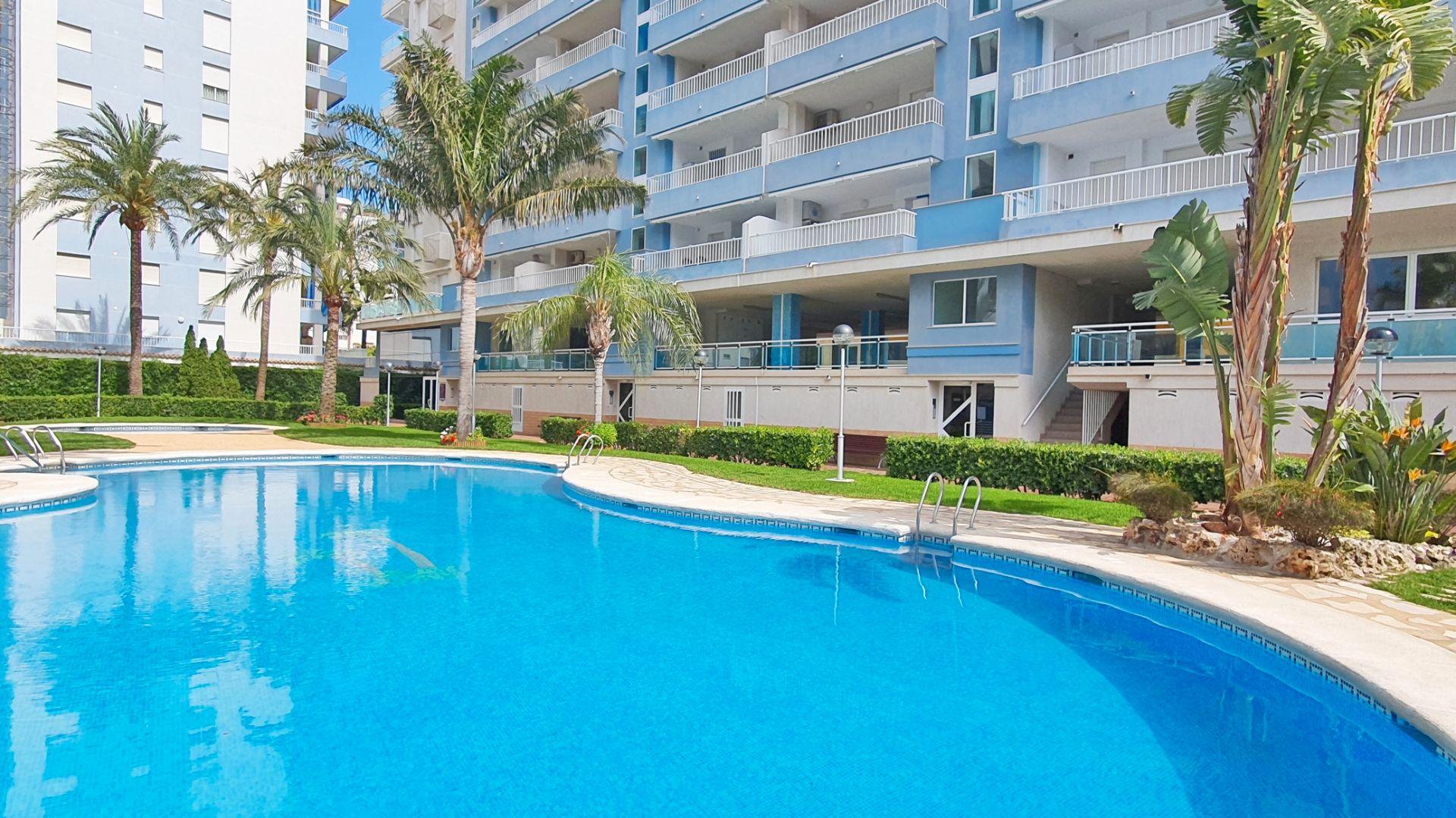 Piscina de Apartament de lloguer en Gandia amb Aire condicionat, Calefacció i Terrassa