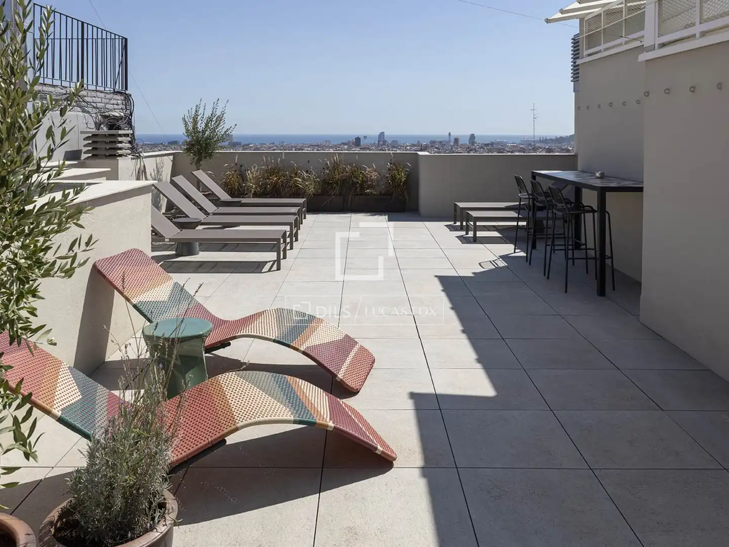 Terrace of Flat for rent in Barcelona  with Air Conditioner, Heating and Parquet flooring
