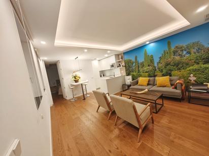 Living room of Flat for sale in  Madrid Capital  with Air Conditioner, Heating and Furnished