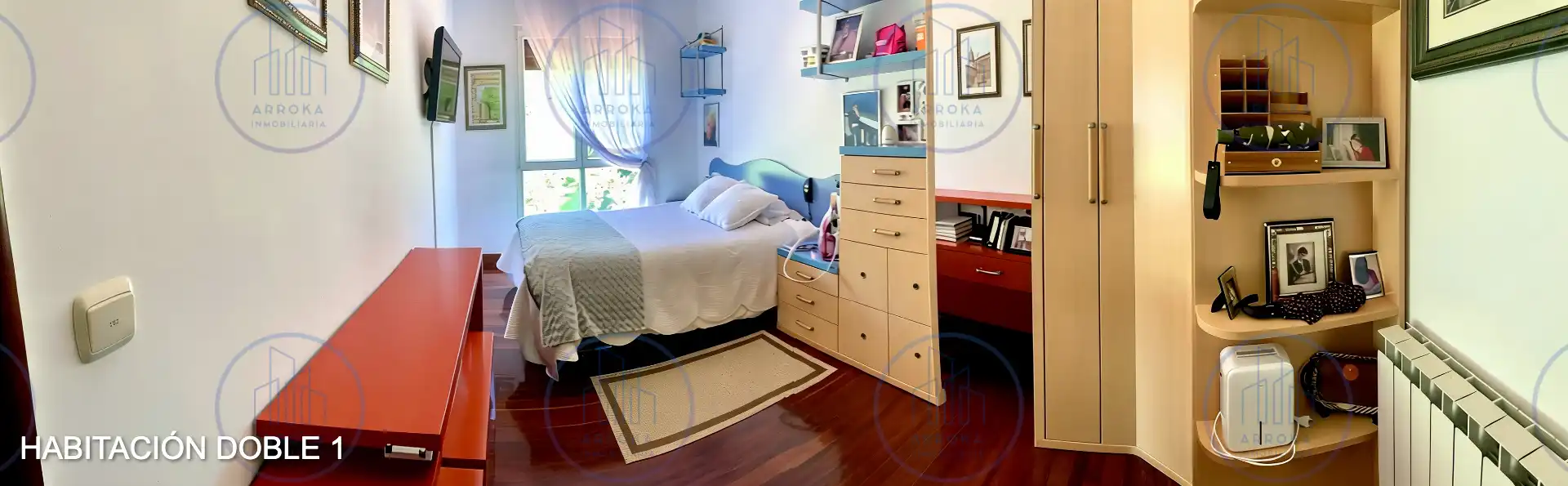 Schlafzimmer von Einfamilien-Reihenhaus zum Verkauf in Andoain mit Heizung, Privatgarten und Parkett