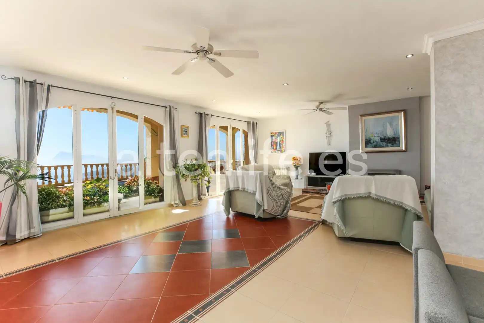 Sala de estar de Casa o chalet en venta en Altea con Aire acondicionado, Calefacción y Jardín privado