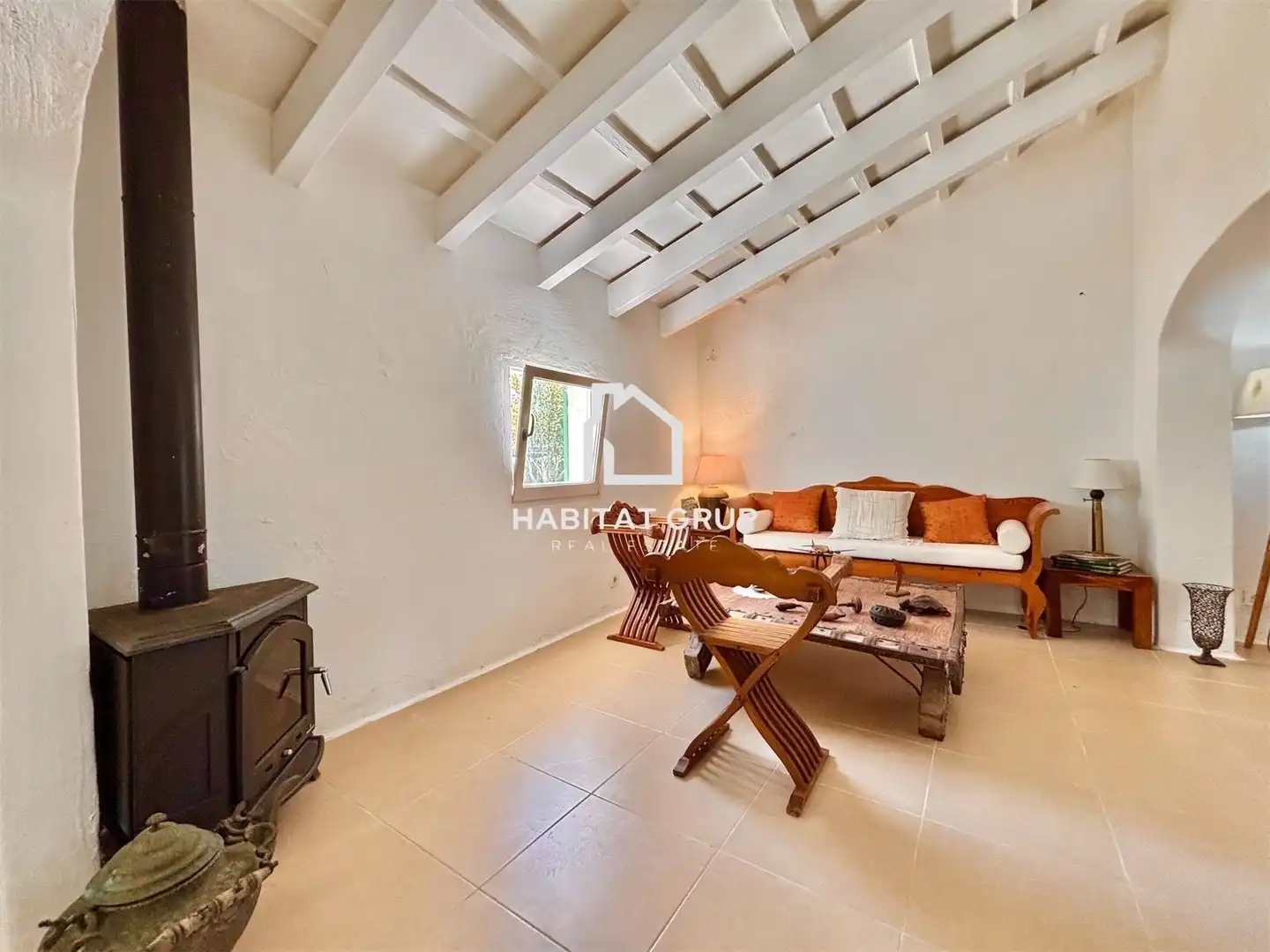 Wohnzimmer von Haus oder Chalet zum Verkauf in Sant Lluís mit Klimaanlage, Heizung und Privatgarten