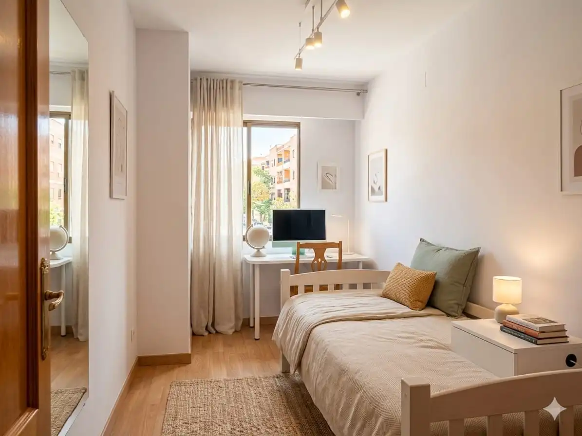 Schlafzimmer von Wohnung zum Verkauf in Valencia mit Klimaanlage, Heizung und Parkett