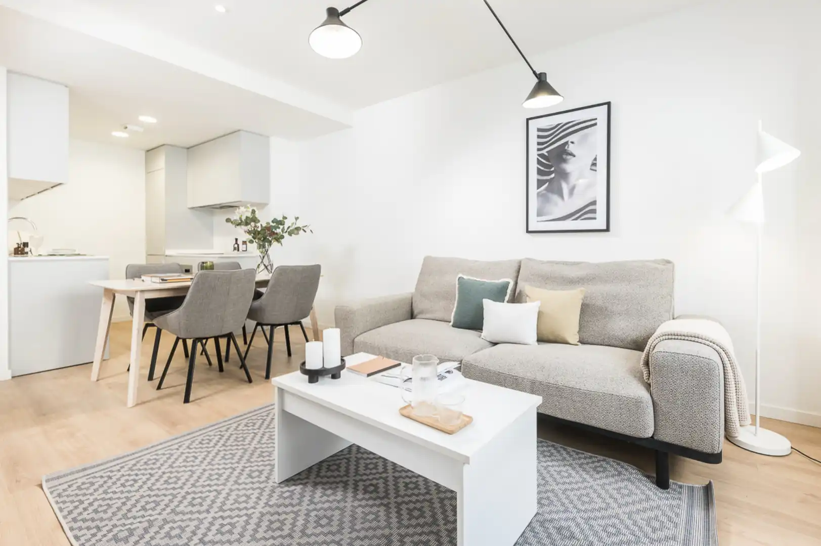 Living room of Duplexes for rent in Madrid  with Air Conditioner, Heating and Private garden