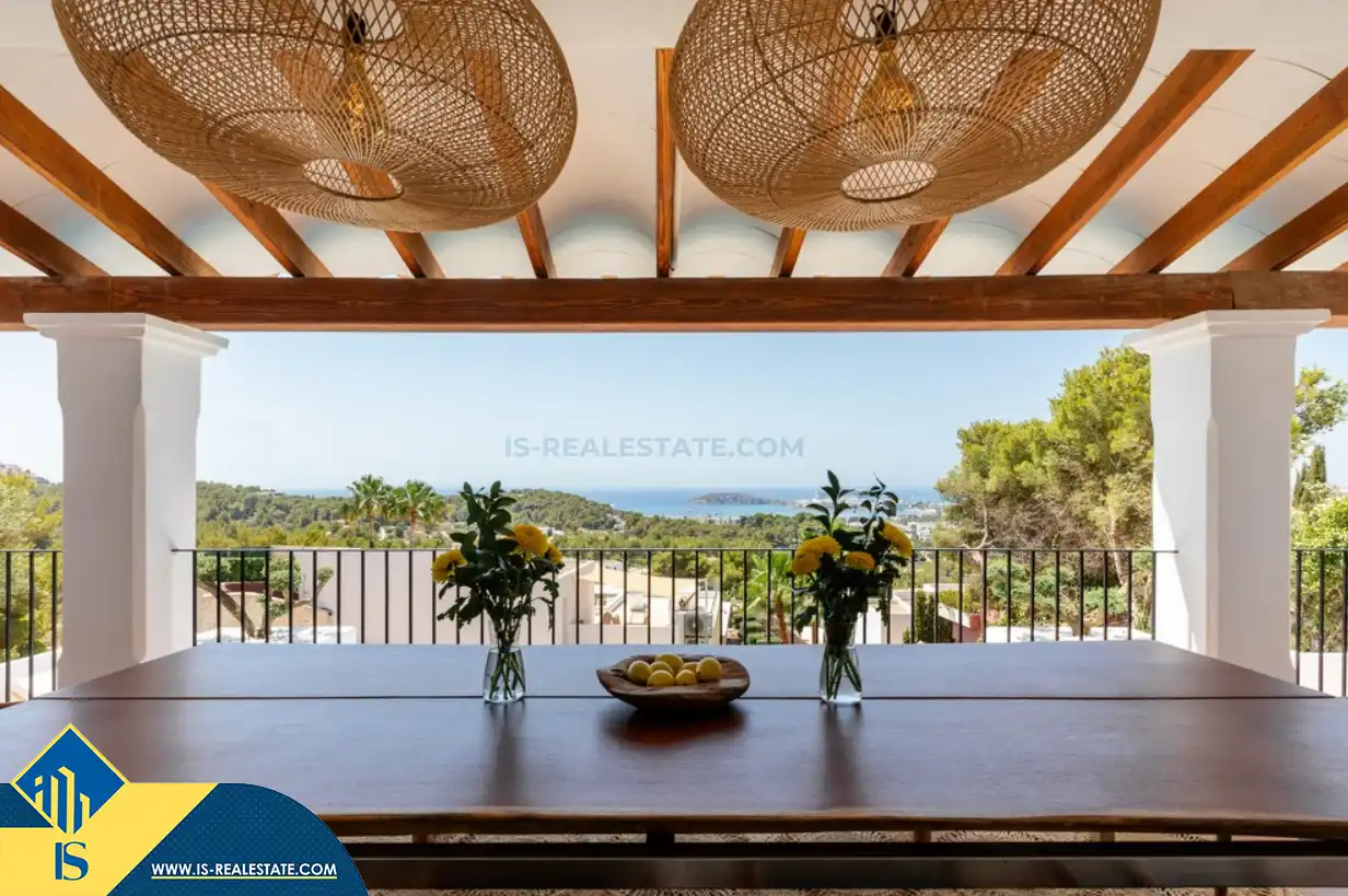 Vista exterior de Casa o xalet en venda en Santa Eulària des Riu amb Aire condicionat, Calefacció i Jardí privat