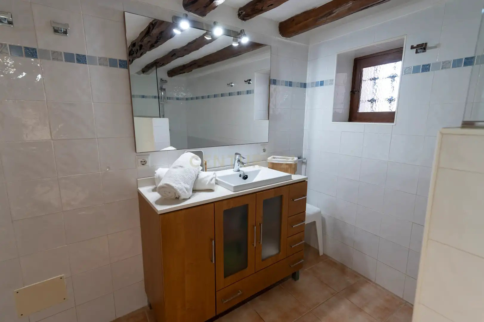 Badezimmer von Haus oder Chalet zur Miete in Sant Josep de sa Talaia mit Klimaanlage, Privatgarten und Möbliert
