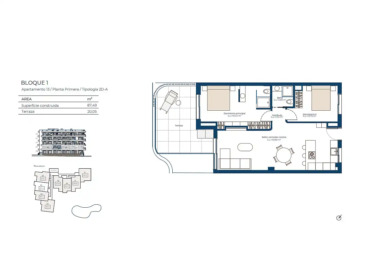 Dormitori de Apartament en venda en Murcia amb Aire condicionat, Jardí privat i Terrassa