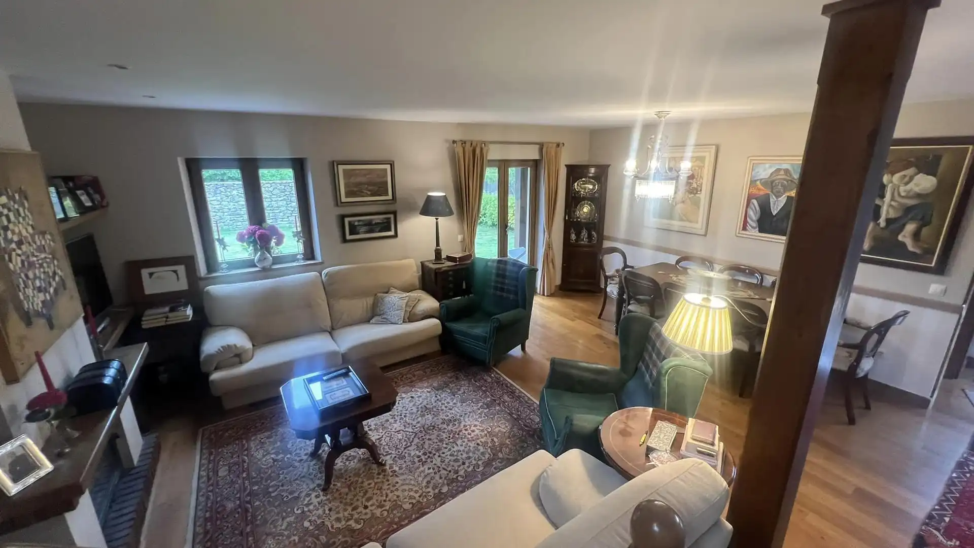 Wohnzimmer von Haus oder Chalet zum Verkauf in Suances mit Heizung, Privatgarten und Parkett