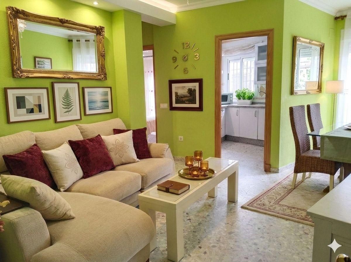 Sala de estar de Piso en venta en Chipiona con Aire acondicionado, Amueblado y Balcón