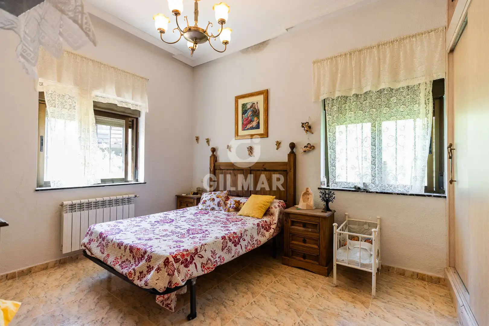 Bedroom of Houses for sale in Manzanares El Real  with Heating, Private garden and Swimming Pool