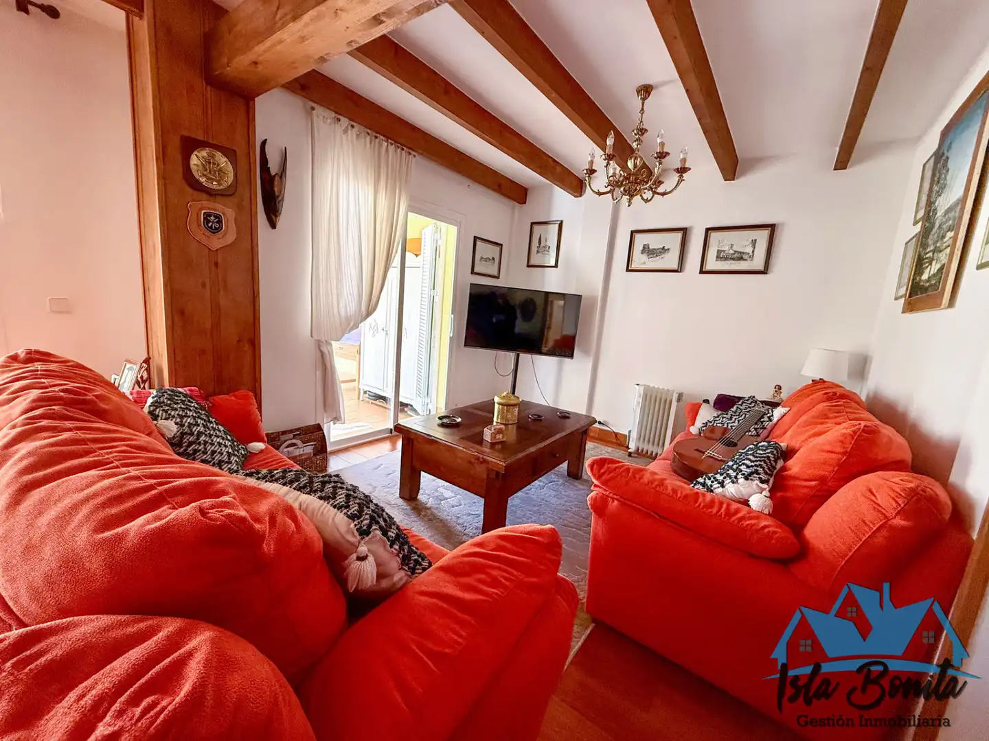 Sala d'estar de Casa adosada en venda en Llucmajor amb Aire condicionat, Calefacció i Jardí privat