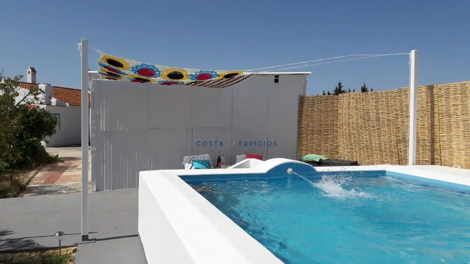 Swimming pool of Country homes for sale in Gibraleón  with Storage room and Community pool