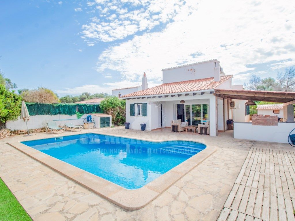 Exterior view of House or chalet for sale in Sant Lluís  with Air Conditioner, Heating and Private garden