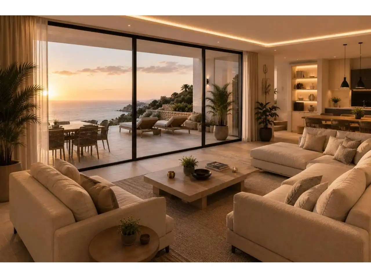 Sala d'estar de Casa o xalet en venda en Peñíscola / Peníscola amb Aire condicionat, Jardí privat i Parquet