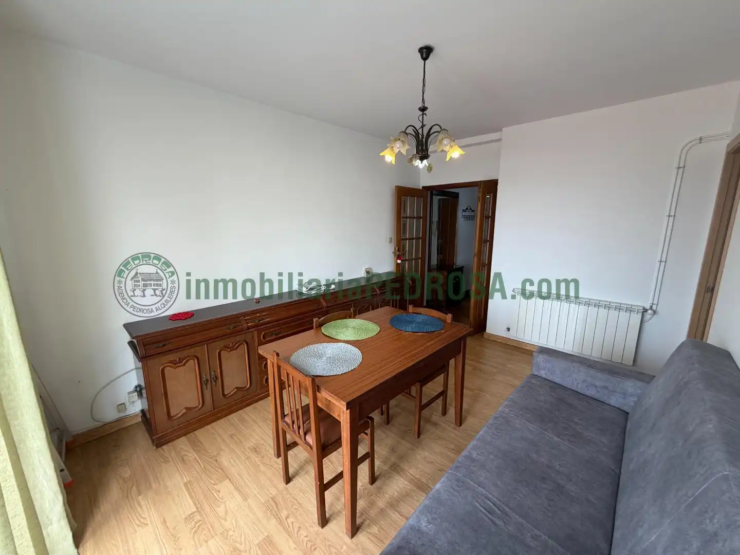 Sala d'estar de Estudi de lloguer en Pontevedra Capital  amb Calefacció, Terrassa i Moblat