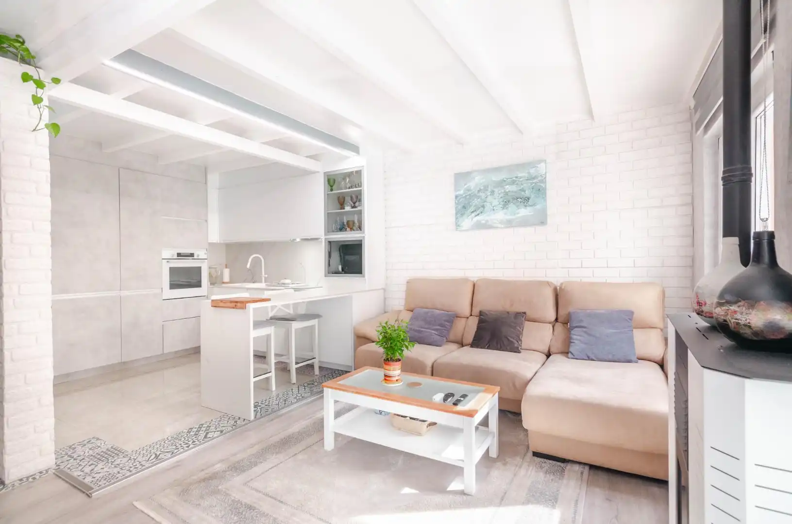 Sala d'estar de Casa o xalet en venda en Gijón  amb Aire condicionat, Calefacció i Jardí privat