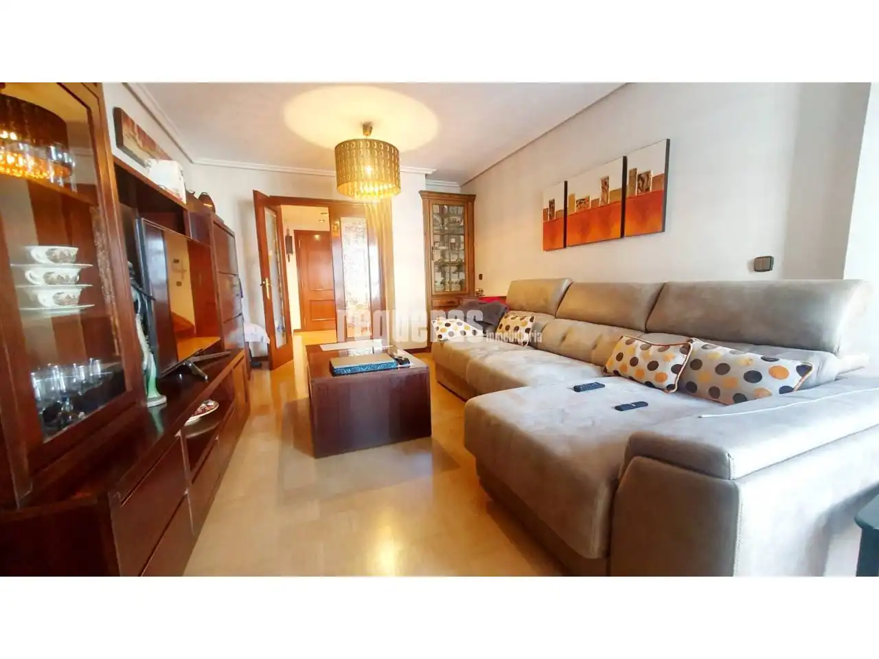 Sala de estar de Piso en venta en Avilés con Calefacción, Parquet y Terraza