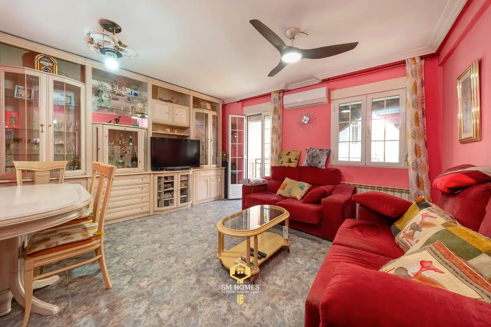 Sala de estar de Piso en venta en Coslada con Aire acondicionado, Calefacción y Amueblado