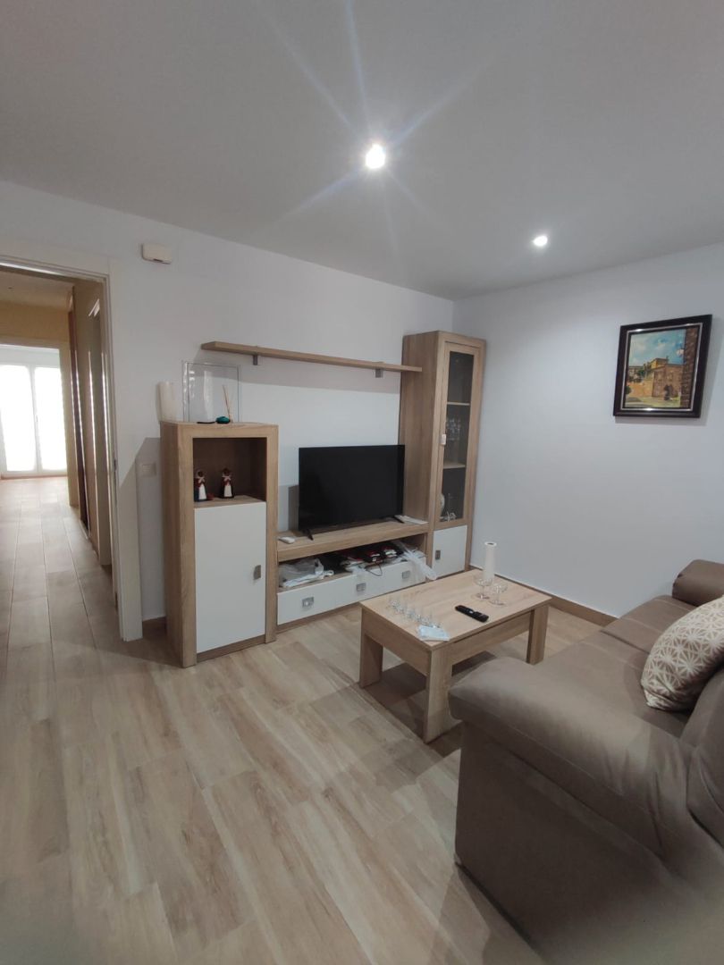 Sala d'estar de Pis de lloguer en Plasencia amb Aire condicionat, Terrassa i Moblat