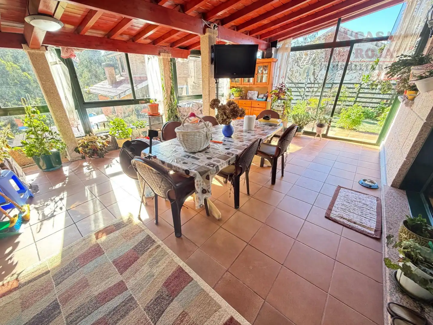 Terrace of Detached homes for sale in Moaña  with Heating, Parquet flooring and Terrace