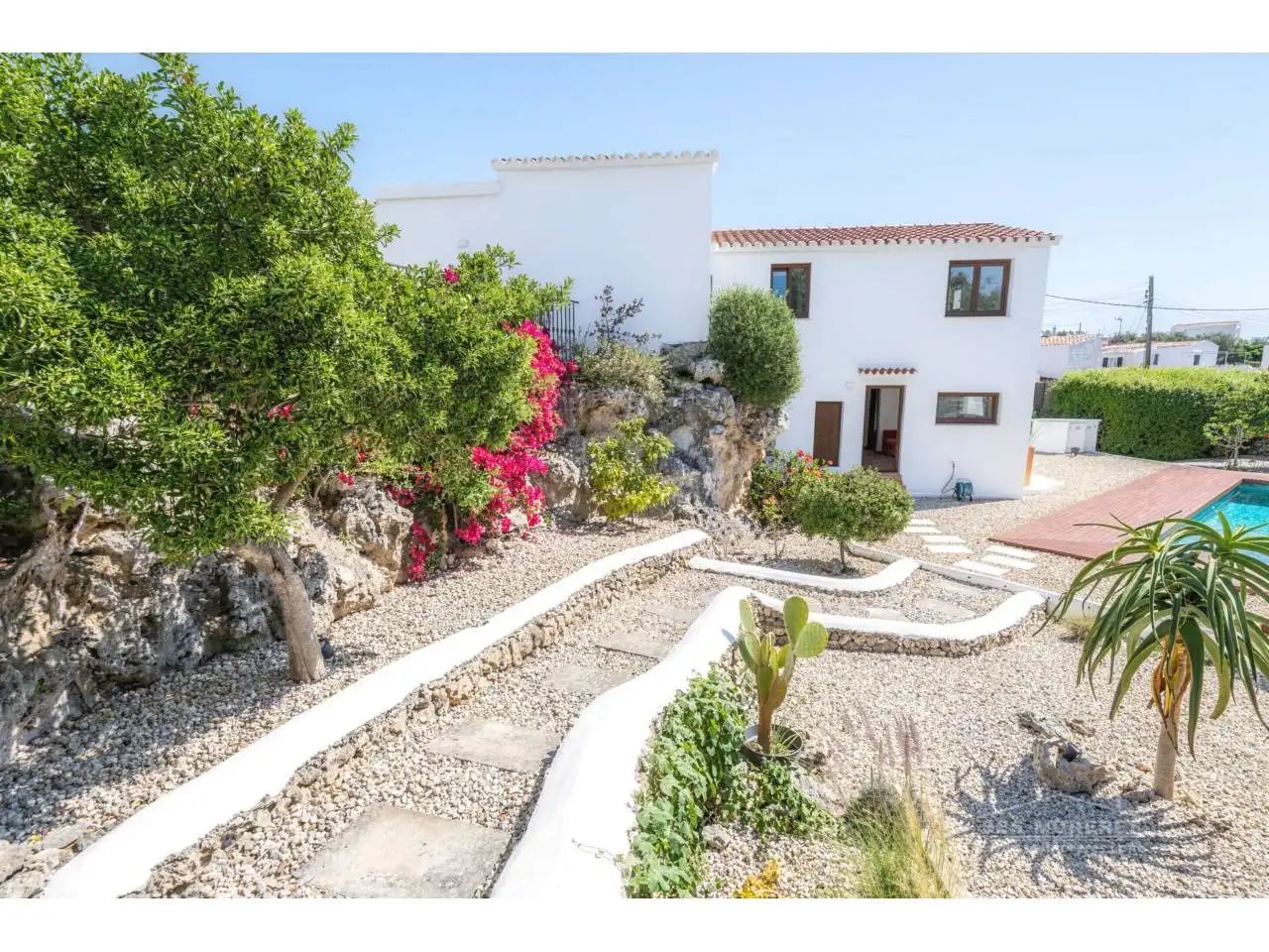 Vista exterior de Casa o chalet en venta en Es Castell con Calefacción, Jardín privado y Terraza