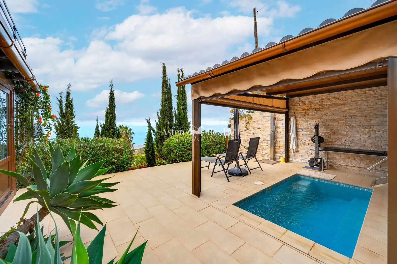 Jardí de Casa o xalet en venda en Guía de Isora amb Aire condicionat, Terrassa i Moblat