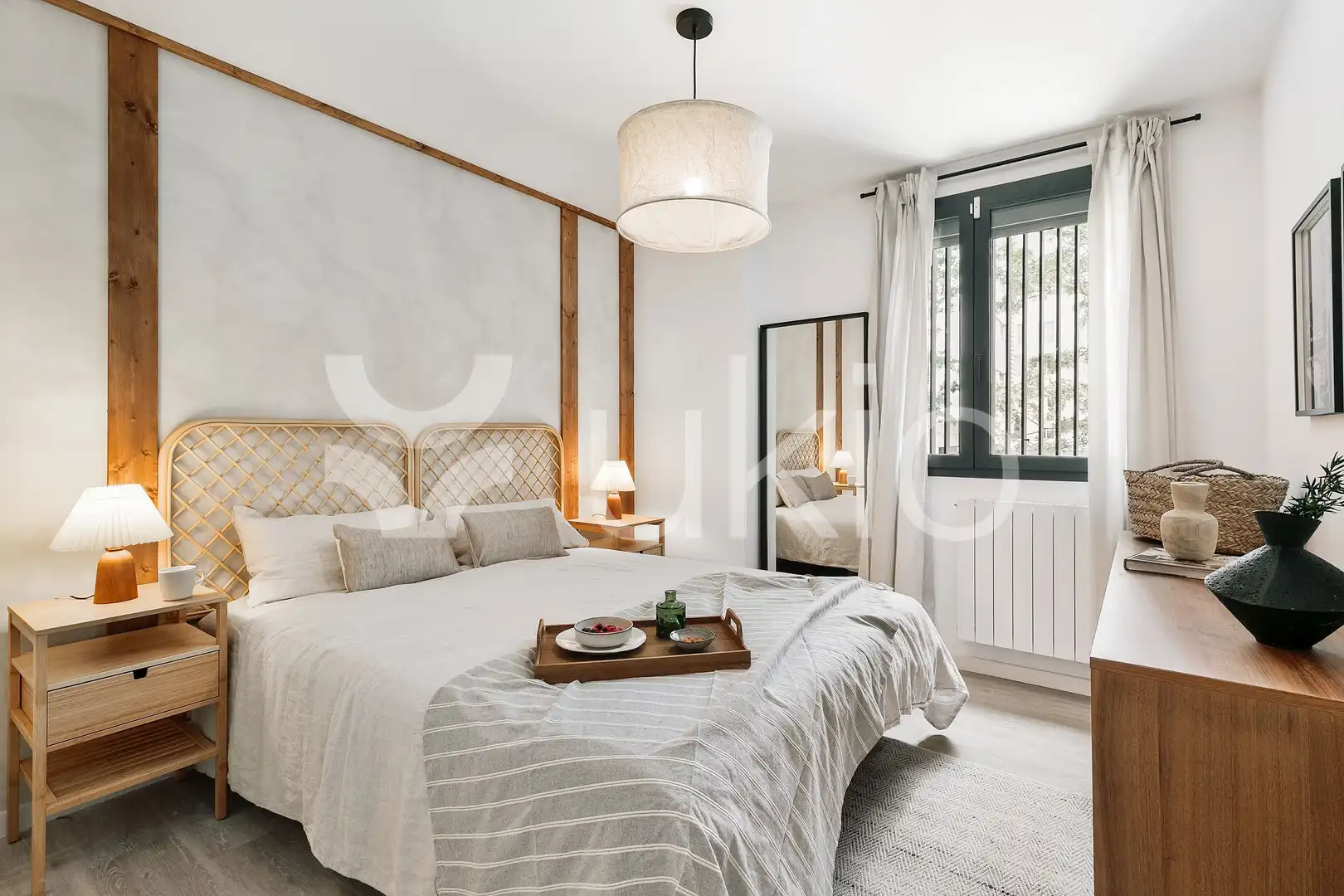 Habitación de Apartamento de alquiler en Barcelona con Aire acondicionado, Calefacción y Amueblado