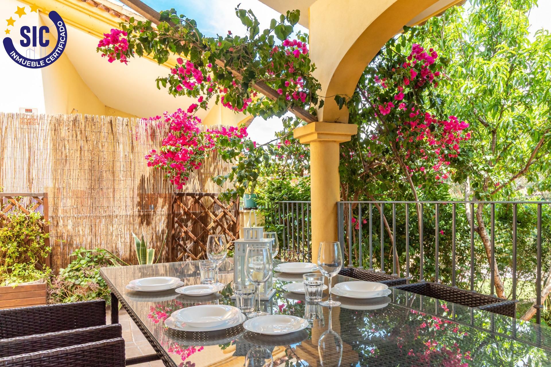 Terraza de Casa adosada en venta en Peñíscola / Peníscola con Aire acondicionado, Calefacción y Jardín privado