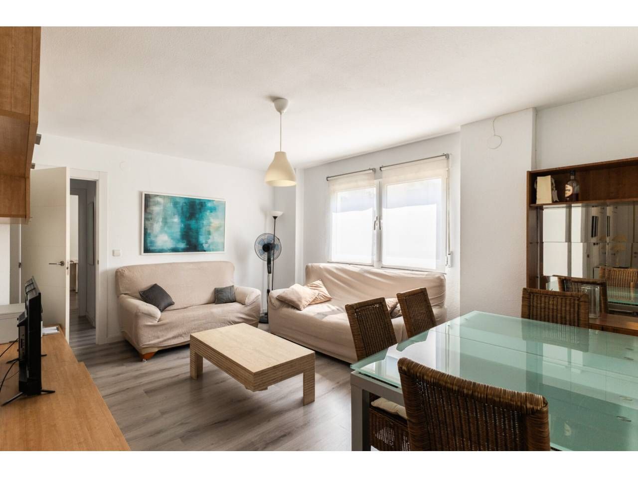 Living room of Flat for sale in  Valencia Capital  with Furnished and Alarm