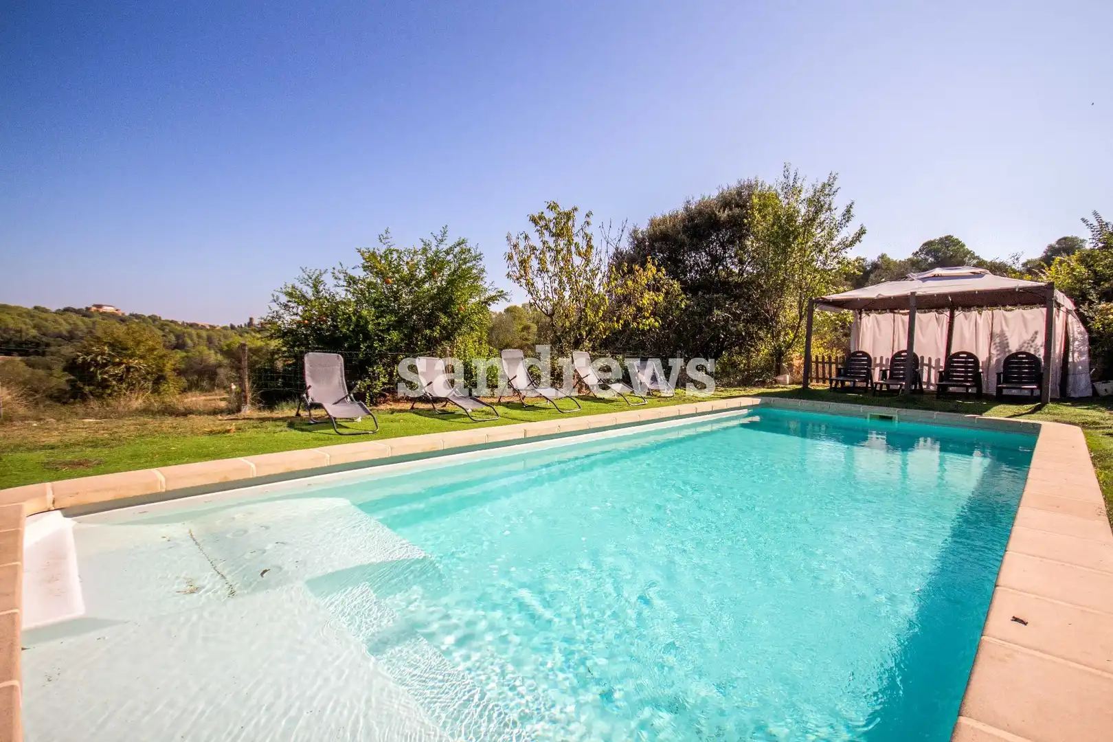 Swimming pool of Country homes for sale in Cistella  with Air Conditioner, Private garden and Terrace