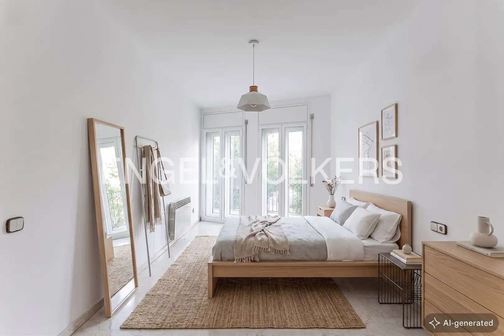 Schlafzimmer von Wohnung zum Verkauf in Barcelona mit Klimaanlage, Heizung und Terrasse