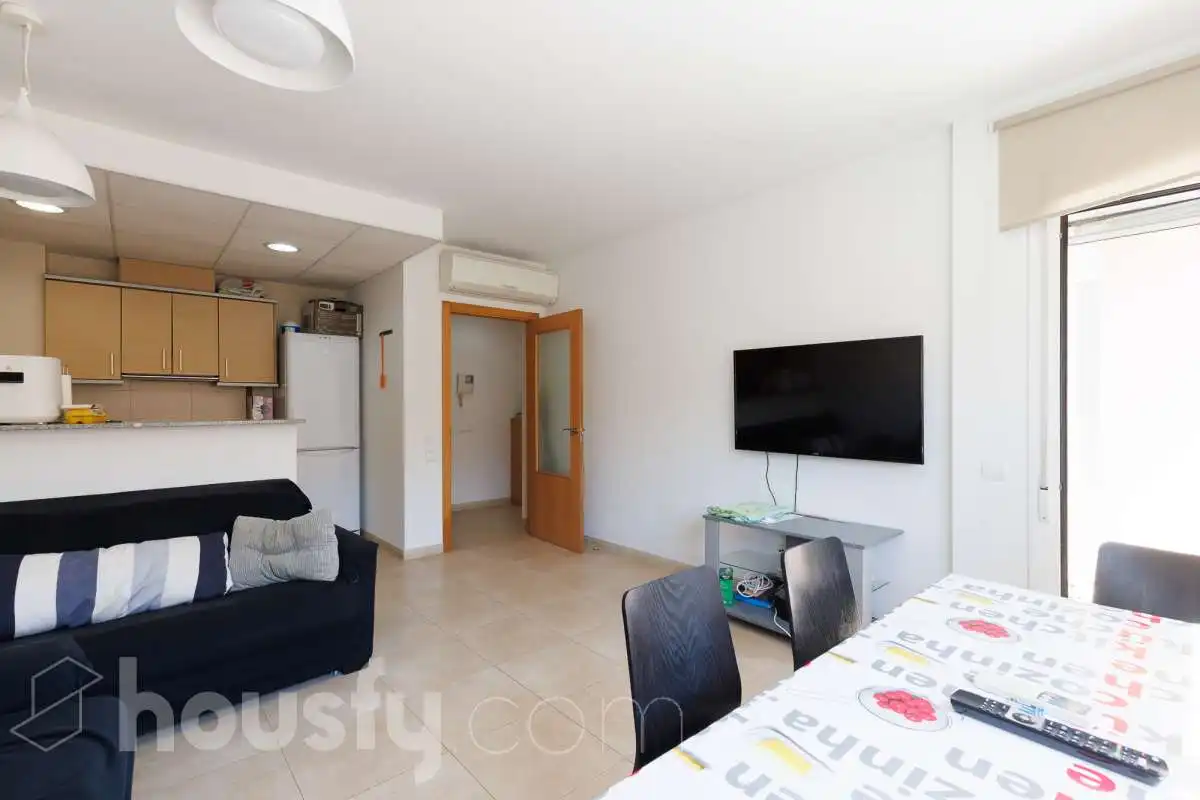 Living room of Flat for sale in Sant Jaume d'Enveja  with Storage room, Balcony and Community pool