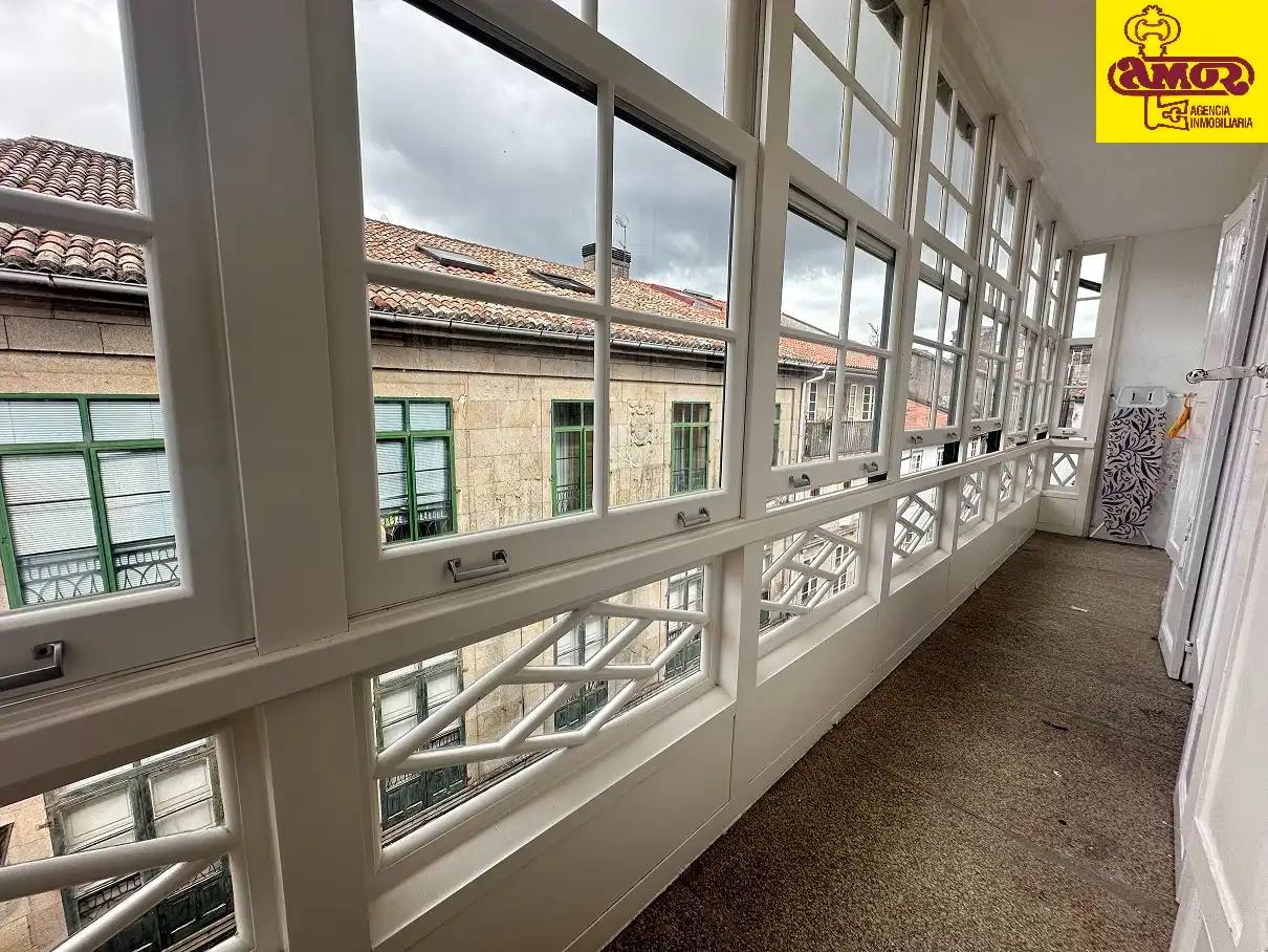 Vista exterior de Casa o chalet en venta en Santiago de Compostela  con Calefacción, Terraza y Amueblado