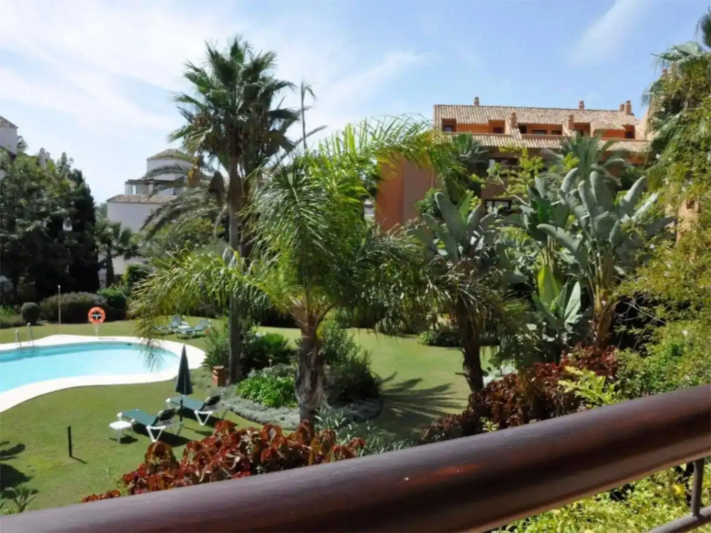 Garden of Flat for rent in Marbella  with Air Conditioner, Swimming Pool and Balcony