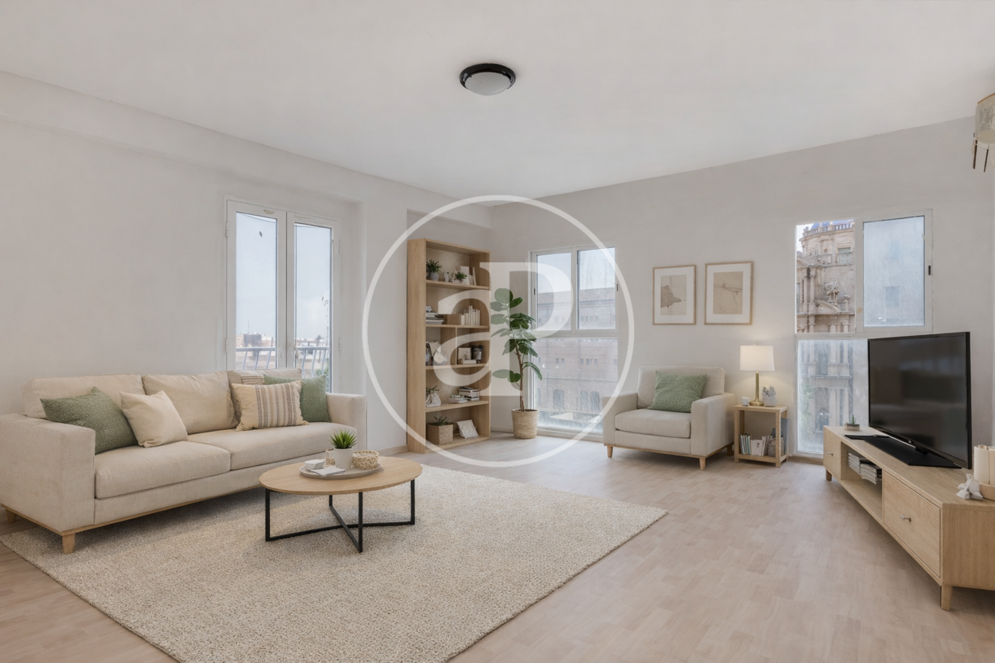 Living room of Flat for sale in  Valencia Capital  with Heating, Terrace and Balcony