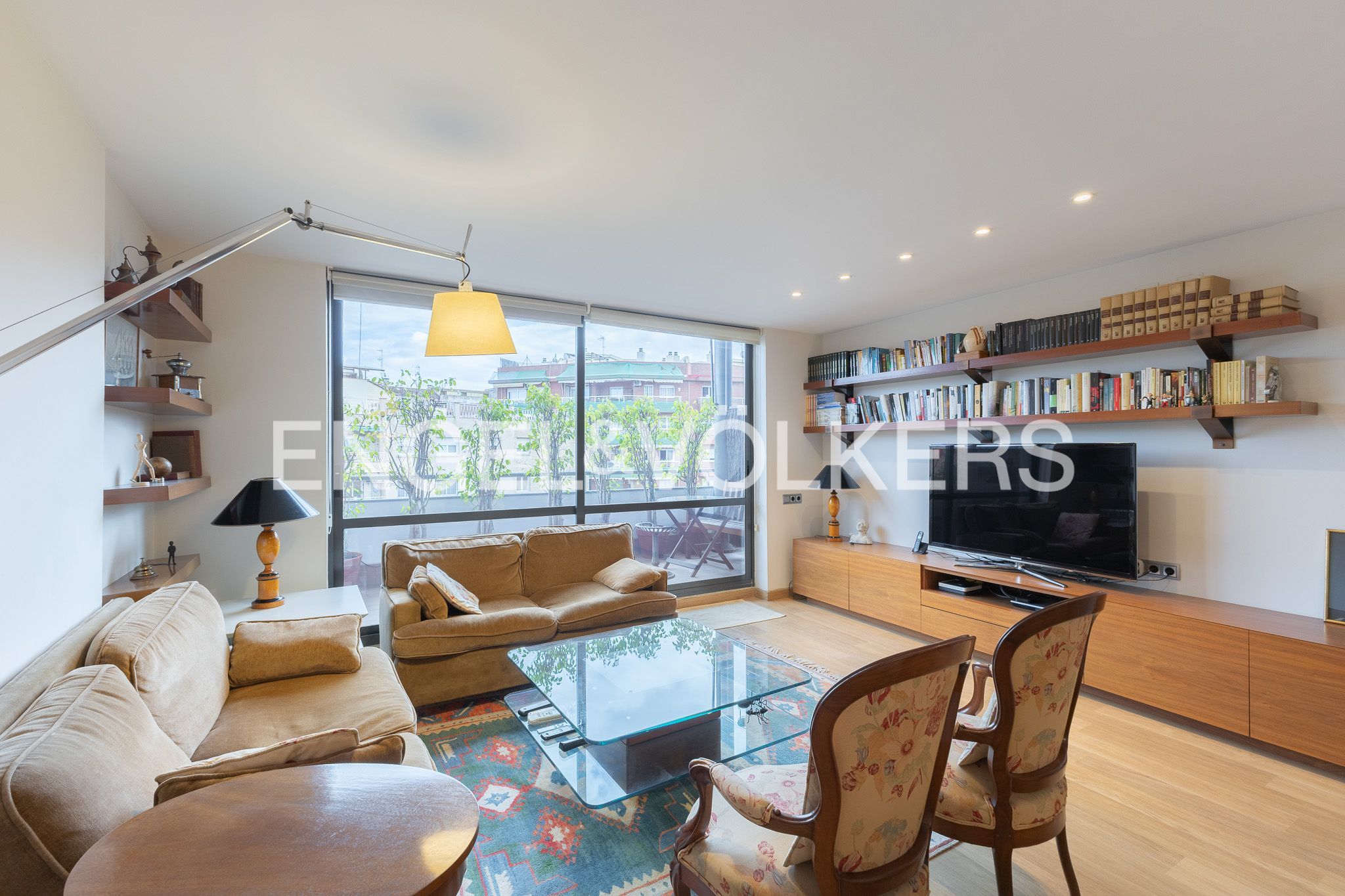 Wohnzimmer von Maisonette zur Miete in Sant Just Desvern mit Klimaanlage, Heizung und Terrasse