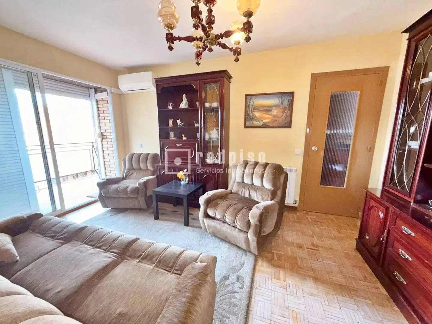 Wohnzimmer von Wohnung zum Verkauf in Guadalajara mit Heizung, Privatgarten und Parkett