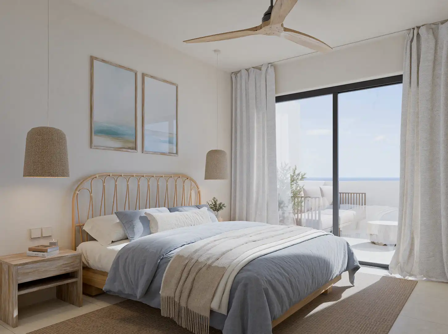 Bedroom of Apartments for sale in Cullera  with Air Conditioner, Heating and Terrace