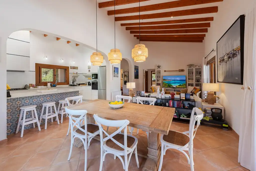 Esszimmer von Haus oder Chalet zum Verkauf in Sa Pobla mit Klimaanlage, Heizung und Privatgarten