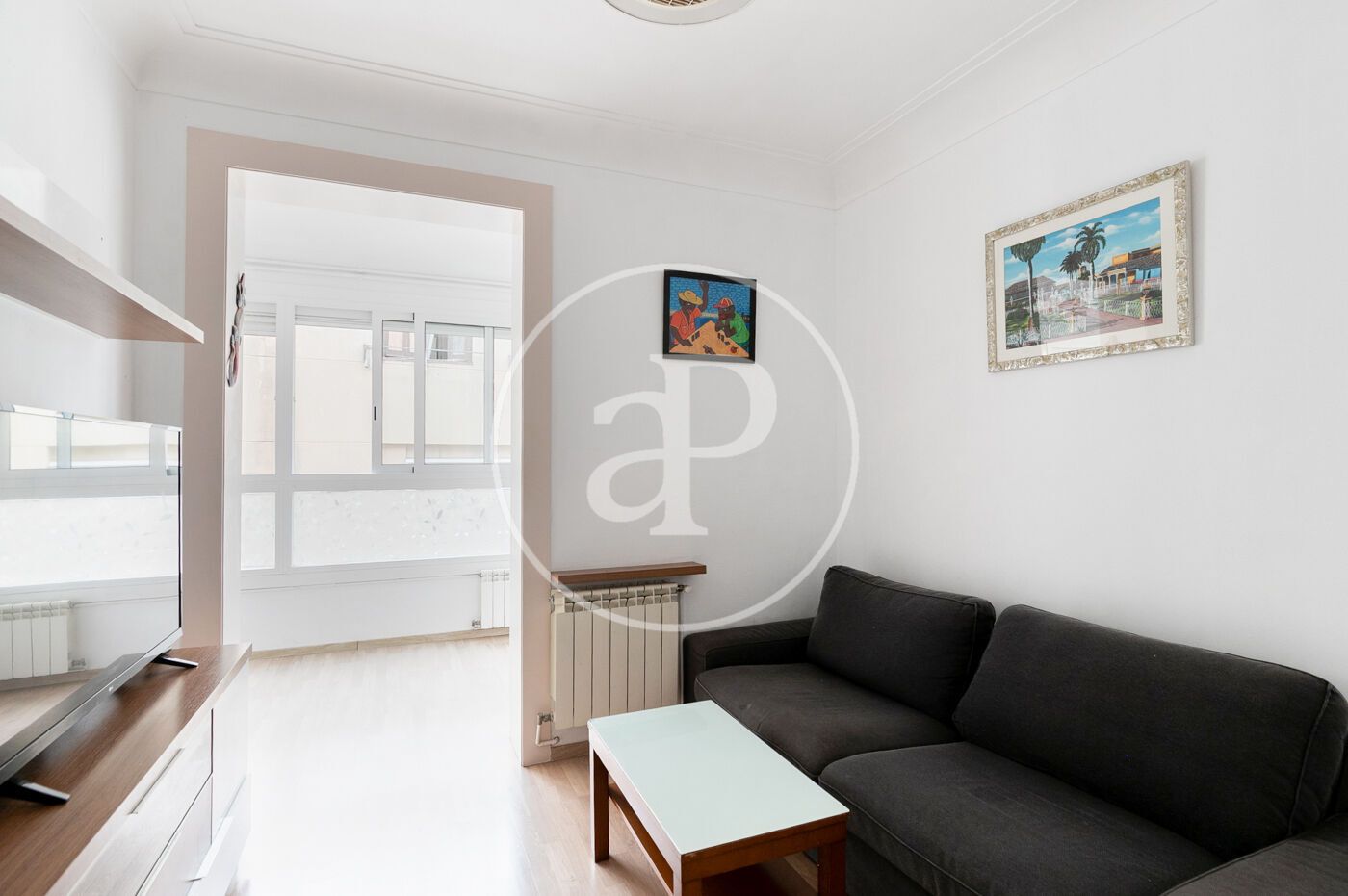 Living room of Flat for sale in  Barcelona Capital  with Air Conditioner, Heating and Balcony