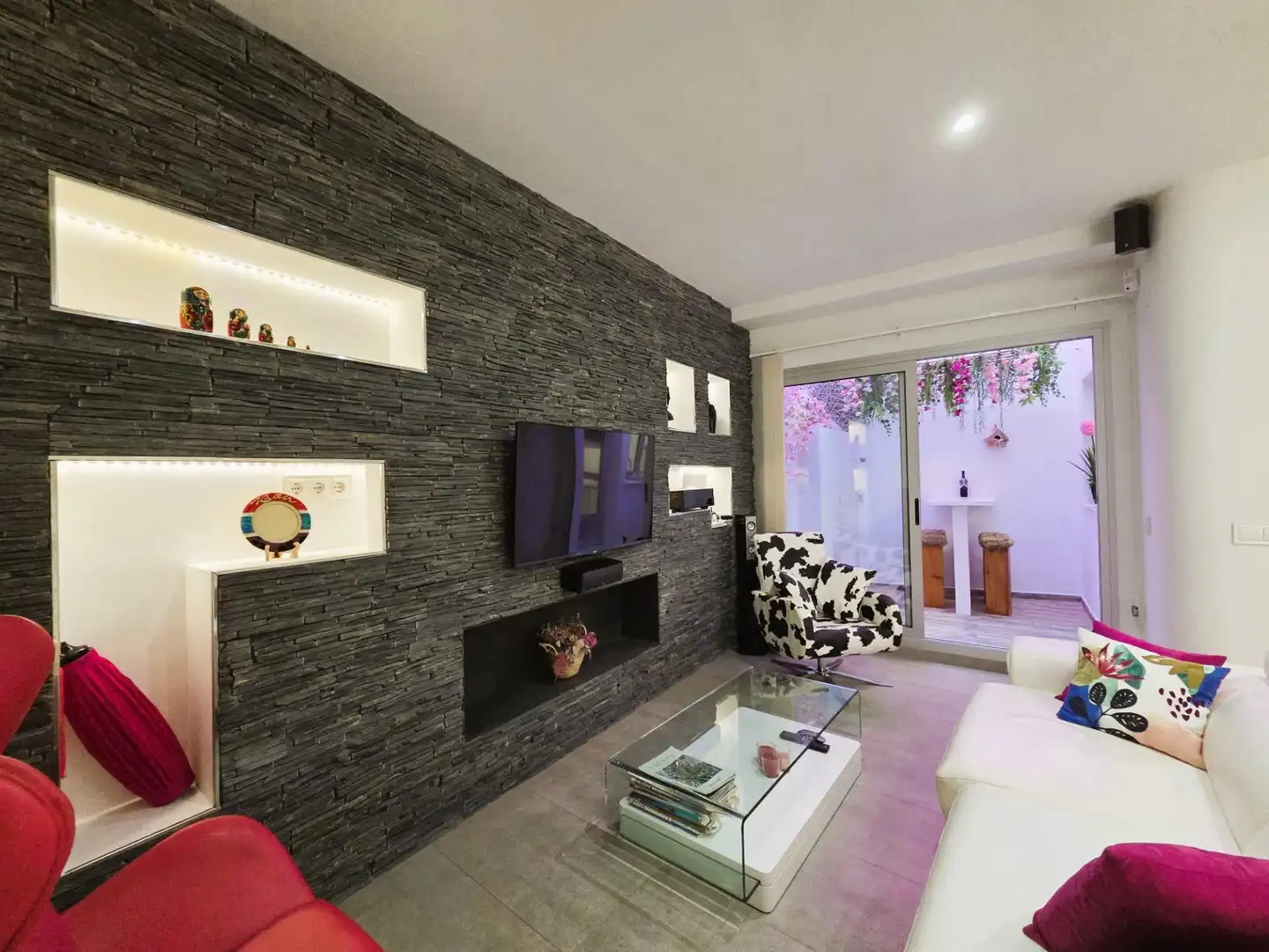 Sala d'estar de Casa o xalet de lloguer en Sueca amb Aire condicionat, Terrassa i Moblat