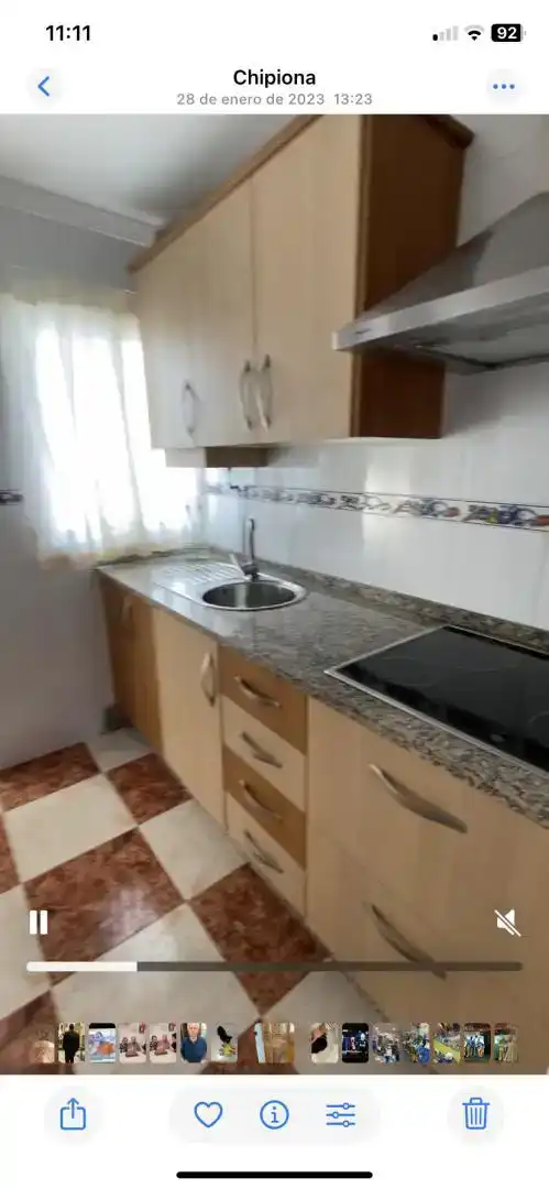 Cuina de Pis de lloguer en Chipiona amb Aire condicionat