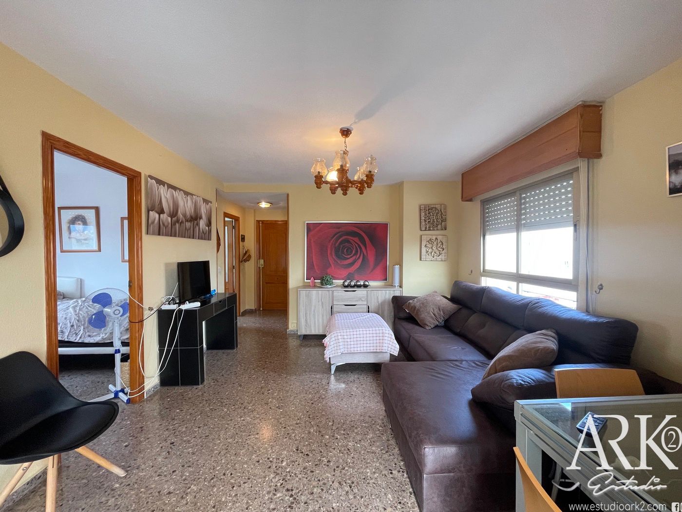 Sala d'estar de Apartament en venda en Gandia amb Aire condicionat, Moblat i Forn