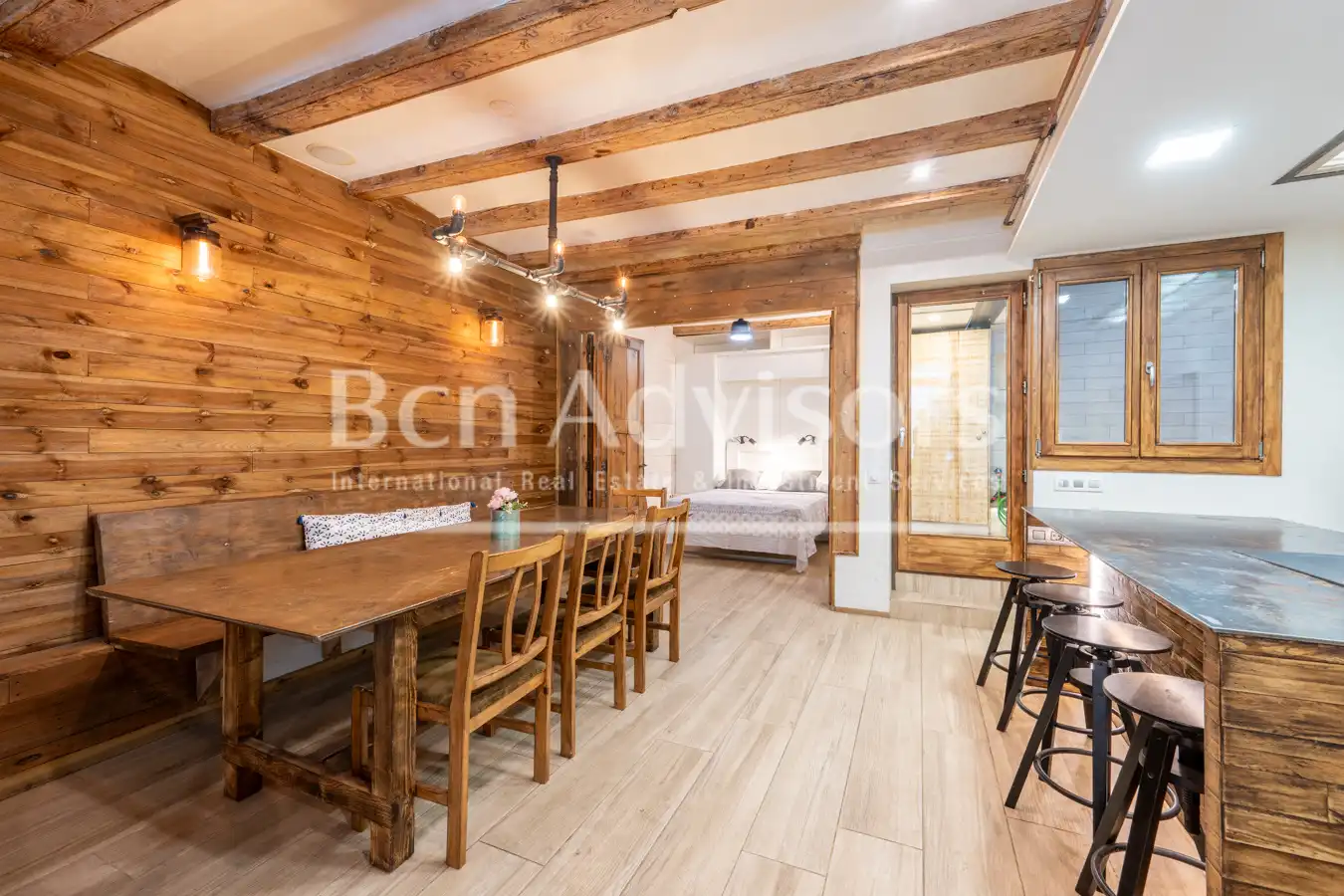 Dining room of Duplexes for sale in Barcelona  with Air Conditioner, Heating and Parquet flooring