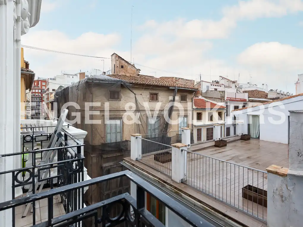 Terraza de Piso de alquiler en Valencia con Aire acondicionado, Calefacción y Parquet