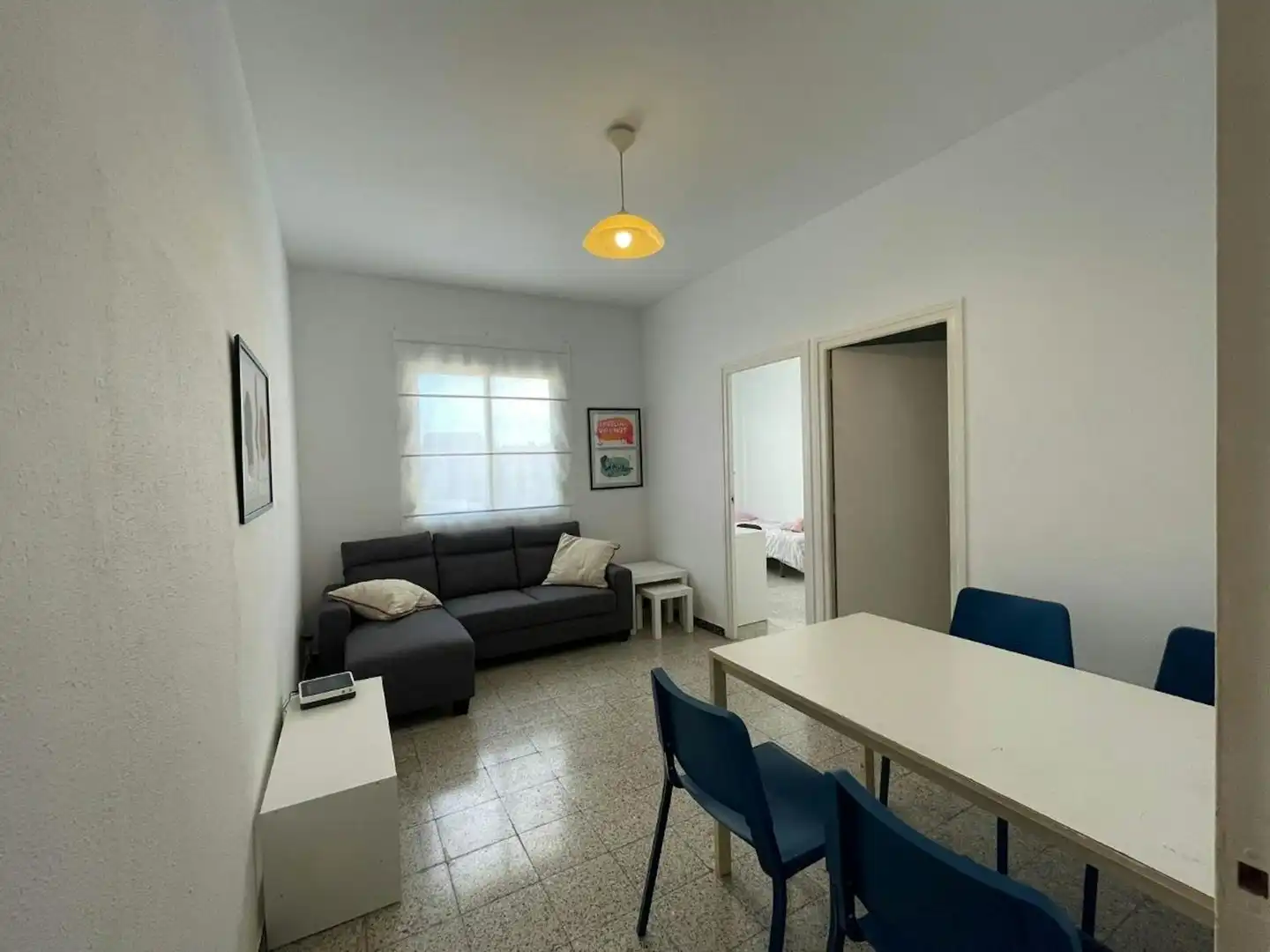 Sala de estar de Piso para compartir en Barcelona con Calefacción, Amueblado y Lavadora